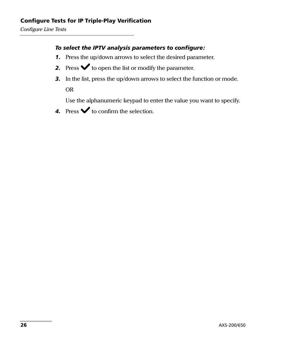 EXFO AXS-200/650 IP Triple-Play Test Set User Manual | Page 32 / 91