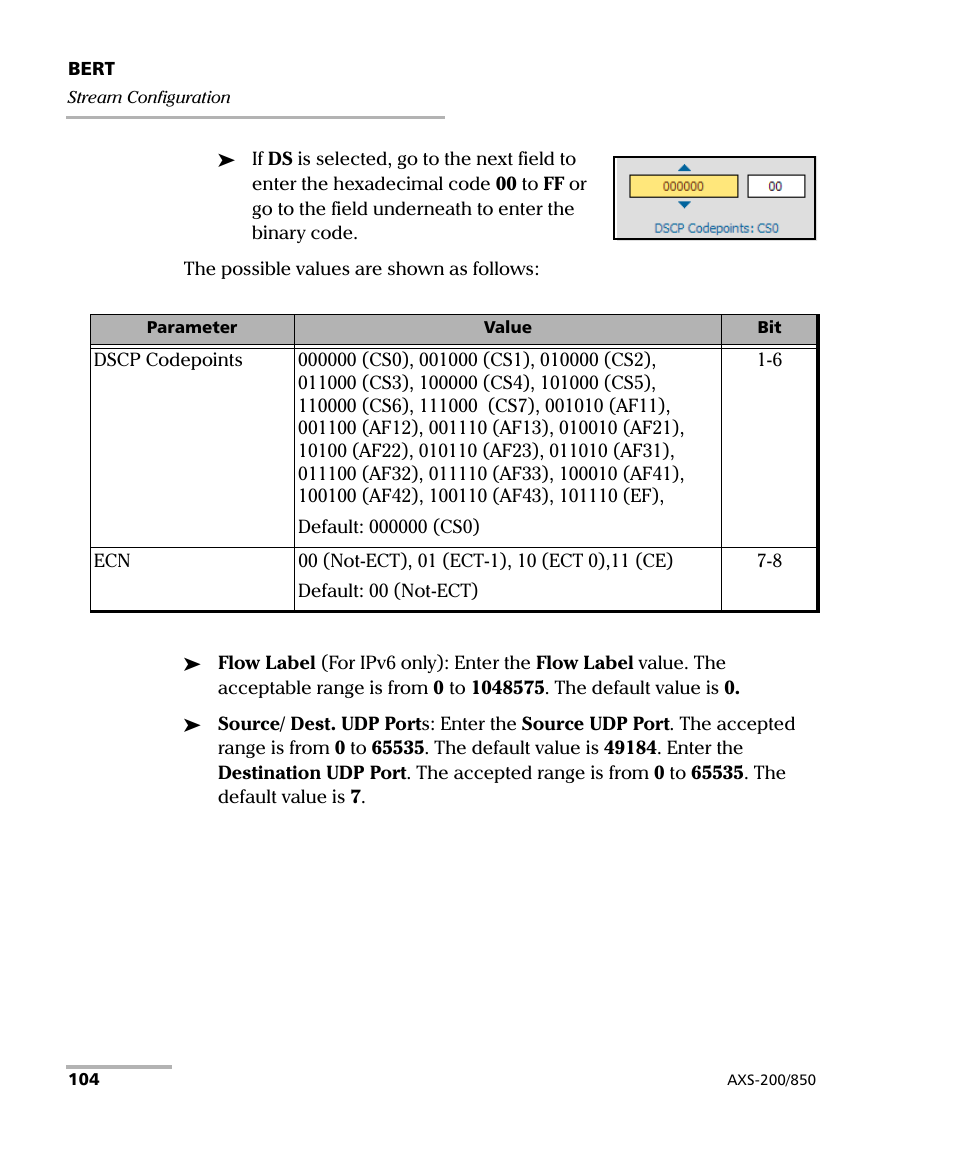 EXFO AXS-200/850 Ethernet Test Set User Manual | Page 114 / 262