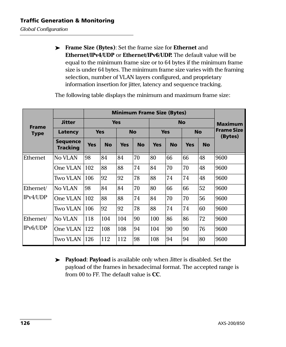 EXFO AXS-200/850 Ethernet Test Set User Manual | Page 136 / 262