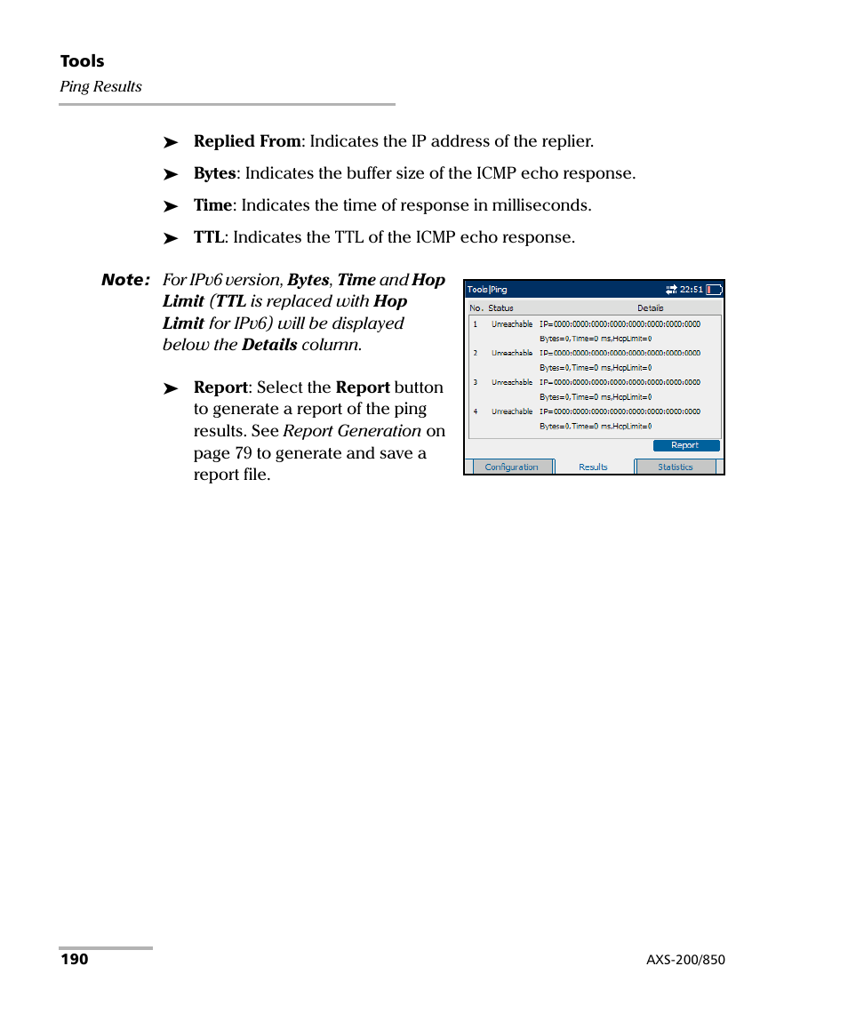 EXFO AXS-200/850 Ethernet Test Set User Manual | Page 200 / 262