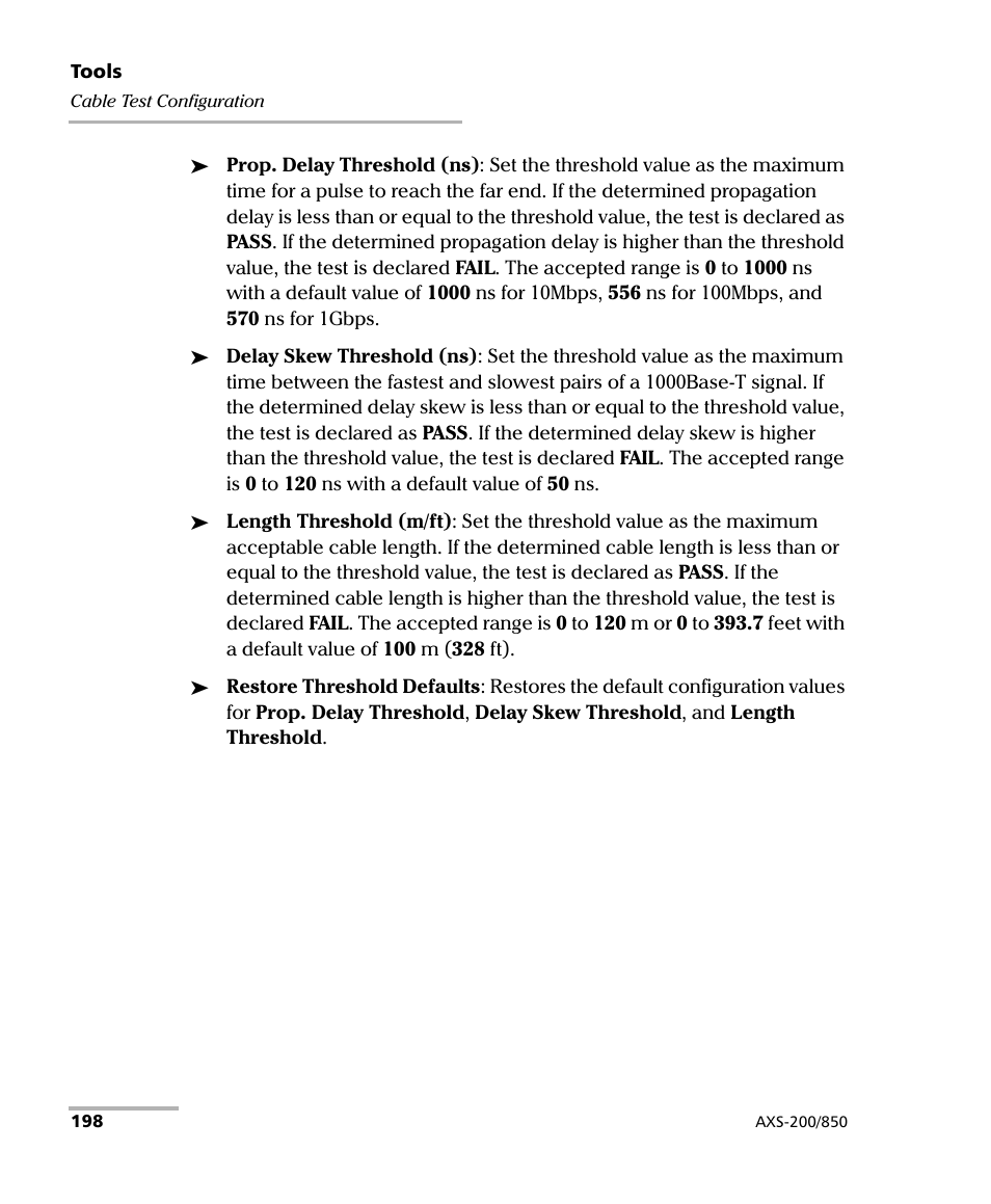 EXFO AXS-200/850 Ethernet Test Set User Manual | Page 208 / 262