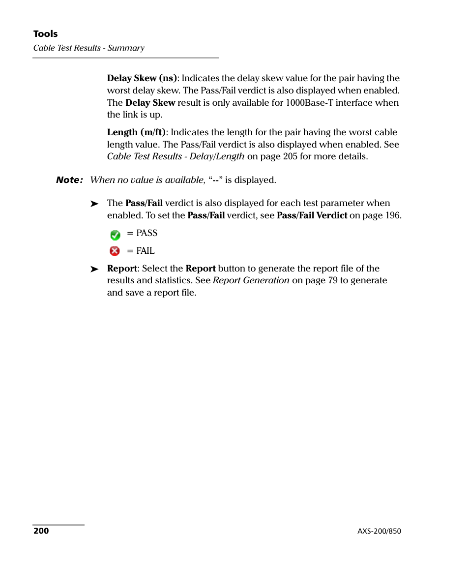 EXFO AXS-200/850 Ethernet Test Set User Manual | Page 210 / 262
