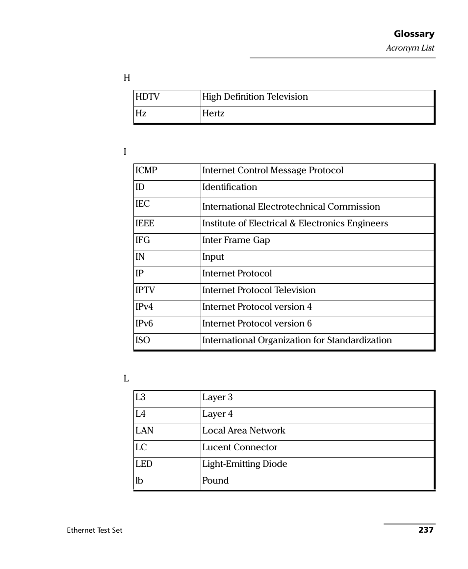 EXFO AXS-200/850 Ethernet Test Set User Manual | Page 247 / 262