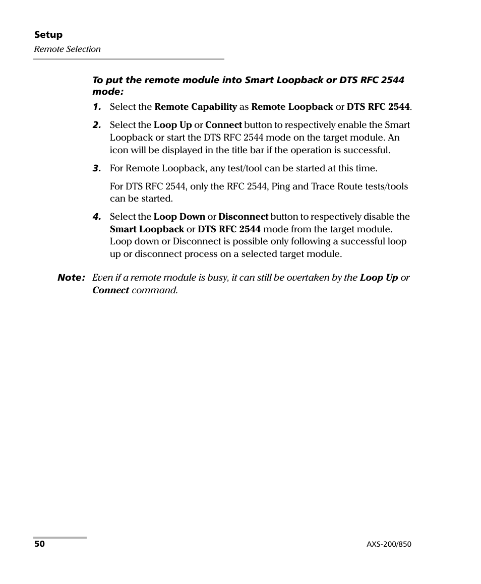 EXFO AXS-200/850 Ethernet Test Set User Manual | Page 60 / 262