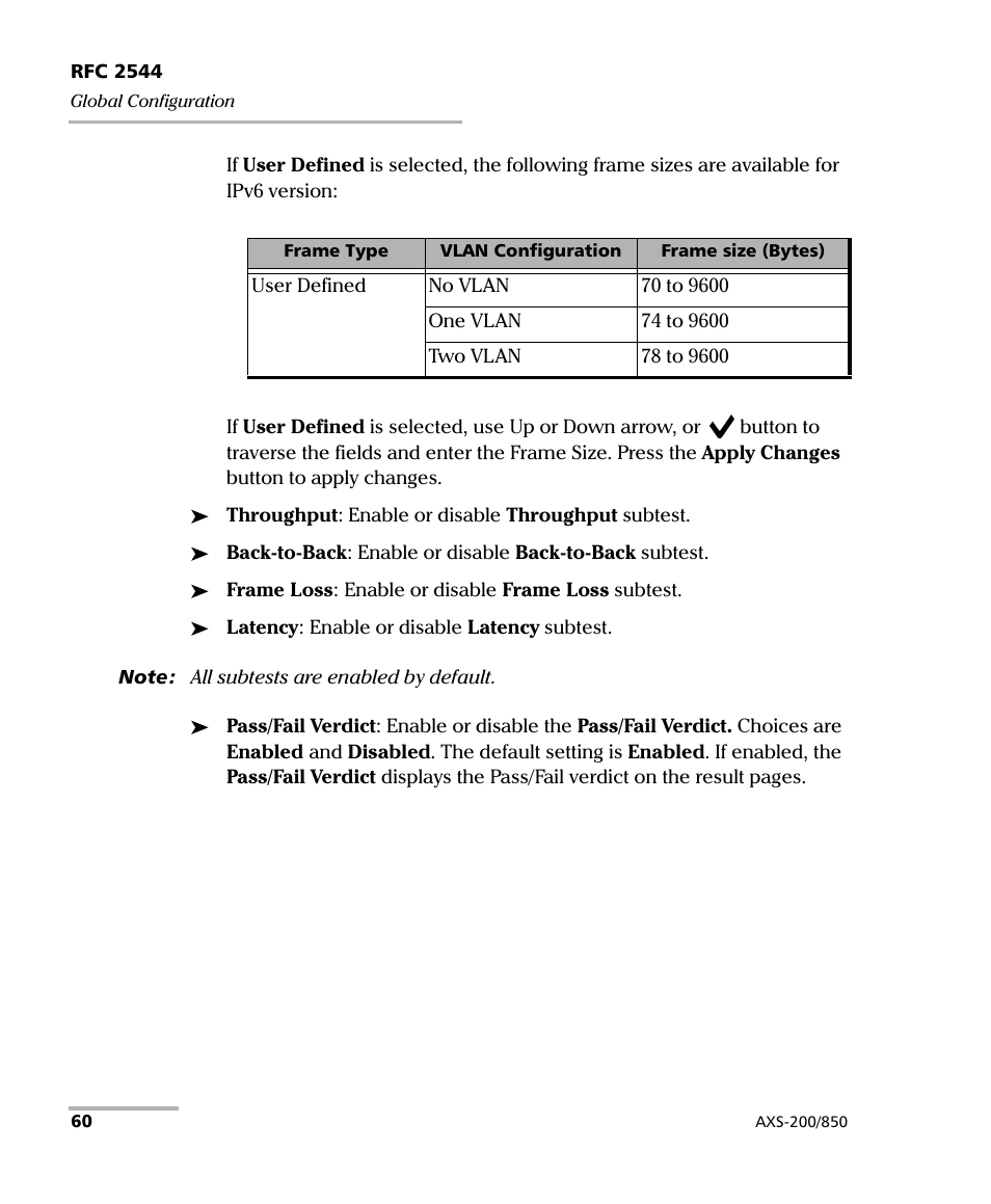 EXFO AXS-200/850 Ethernet Test Set User Manual | Page 70 / 262