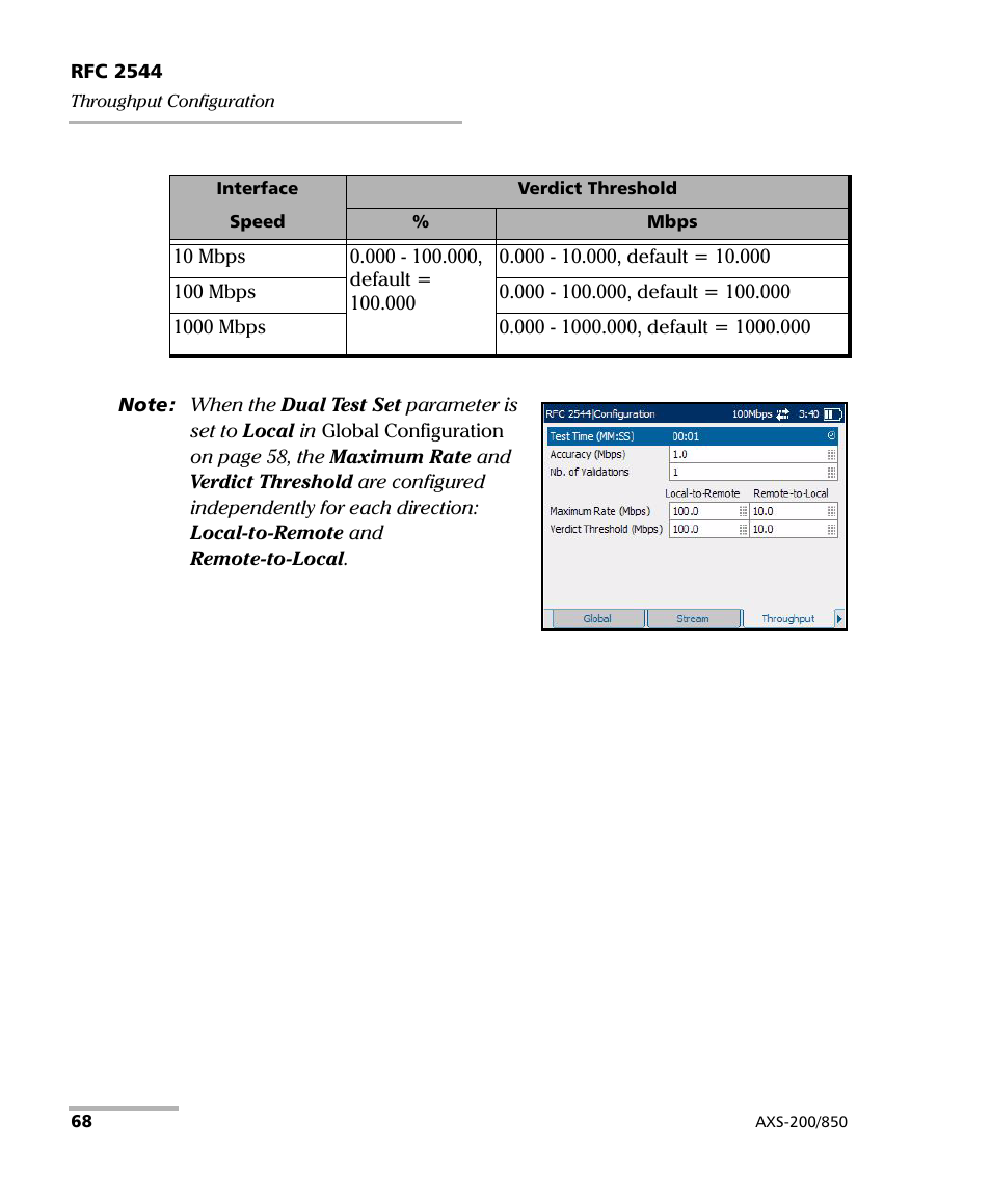 EXFO AXS-200/850 Ethernet Test Set User Manual | Page 78 / 262