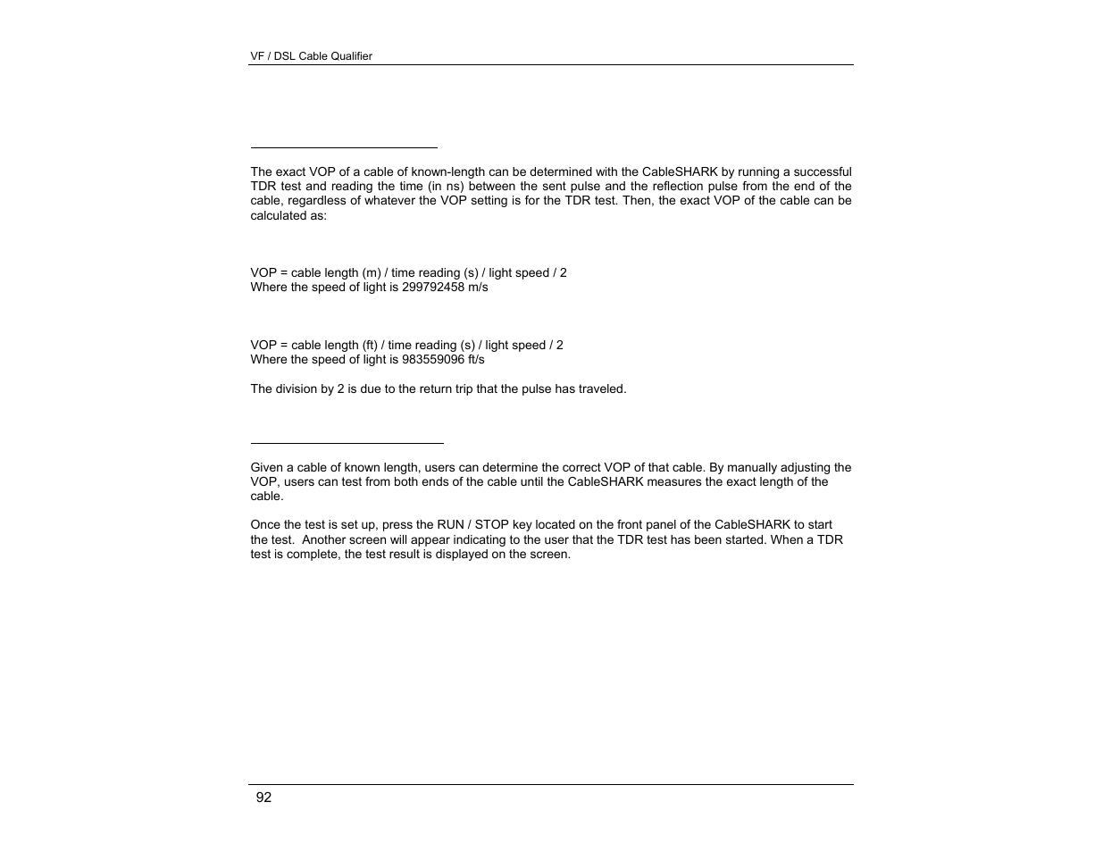 EXFO CableSHARK P3 VF/DSL Cable Qualifier User Manual | Page 104 / 321