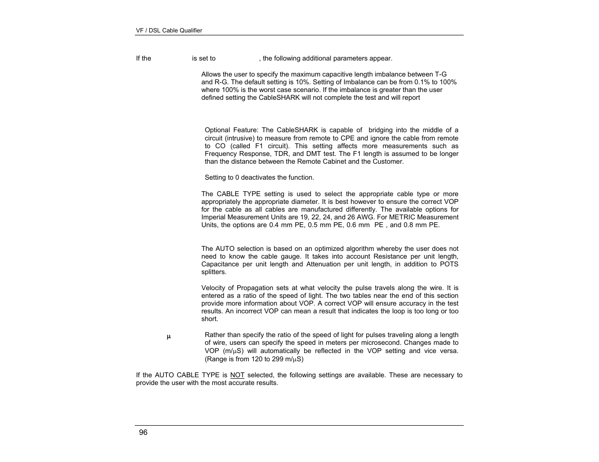 EXFO CableSHARK P3 VF/DSL Cable Qualifier User Manual | Page 108 / 321