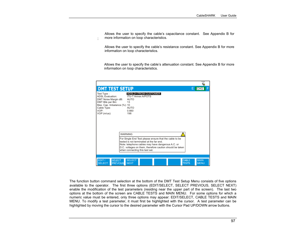 EXFO CableSHARK P3 VF/DSL Cable Qualifier User Manual | Page 109 / 321
