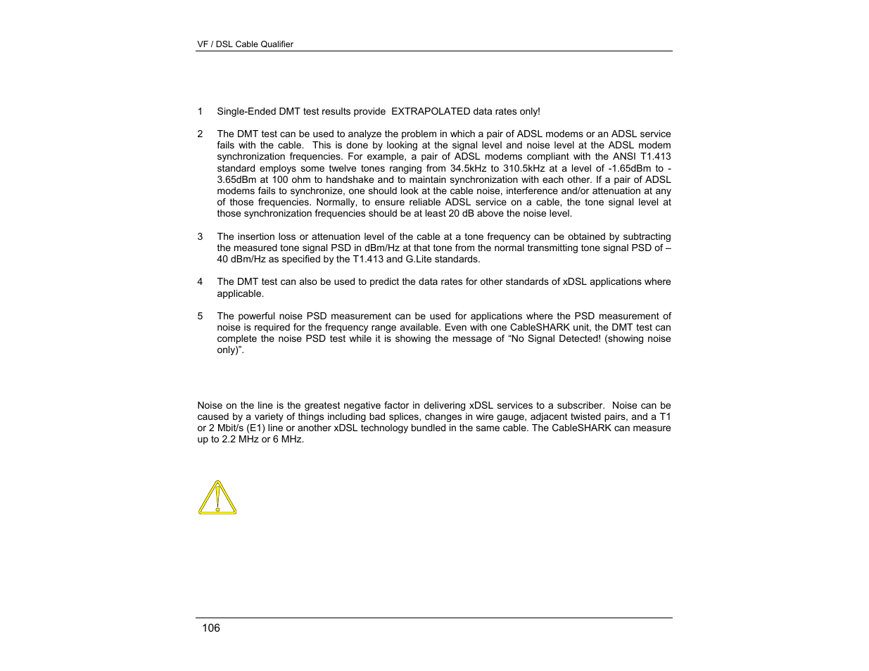 EXFO CableSHARK P3 VF/DSL Cable Qualifier User Manual | Page 118 / 321