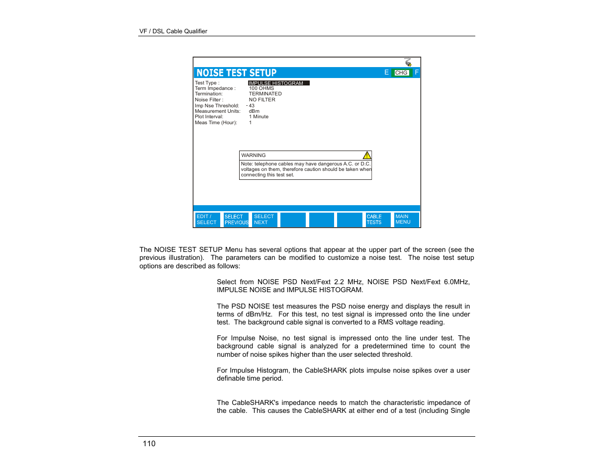 EXFO CableSHARK P3 VF/DSL Cable Qualifier User Manual | Page 122 / 321