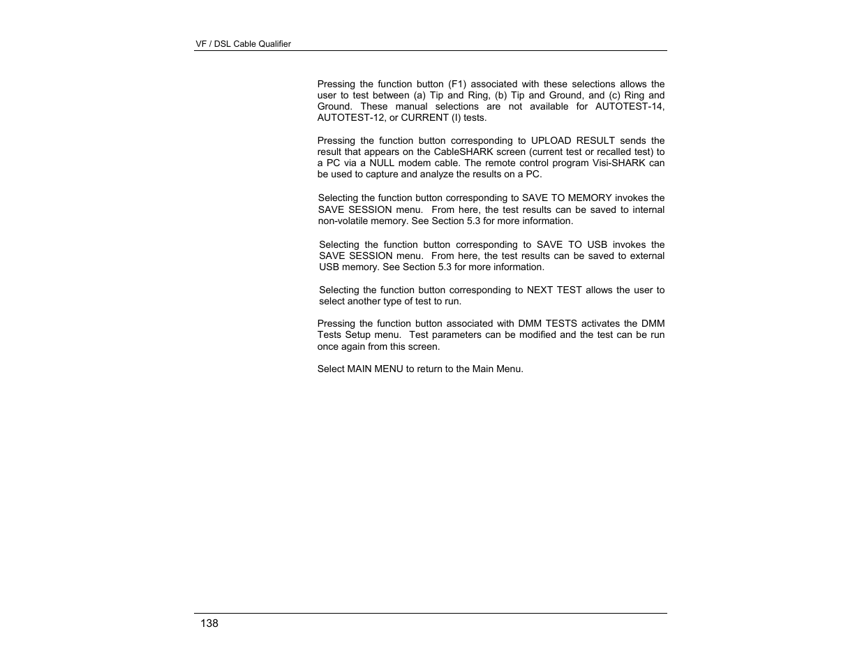EXFO CableSHARK P3 VF/DSL Cable Qualifier User Manual | Page 150 / 321