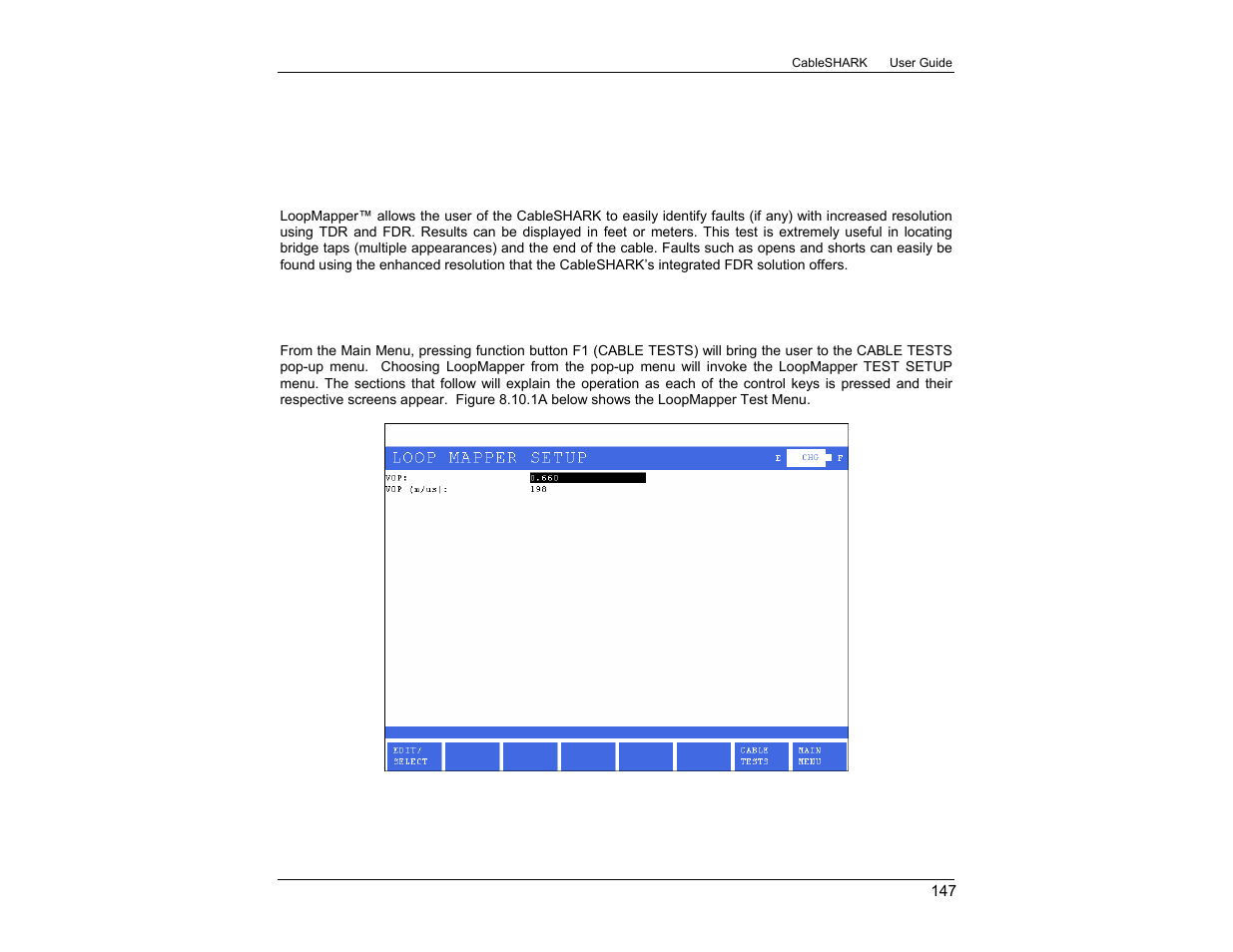 10 loopmapper | EXFO CableSHARK P3 VF/DSL Cable Qualifier User Manual | Page 159 / 321