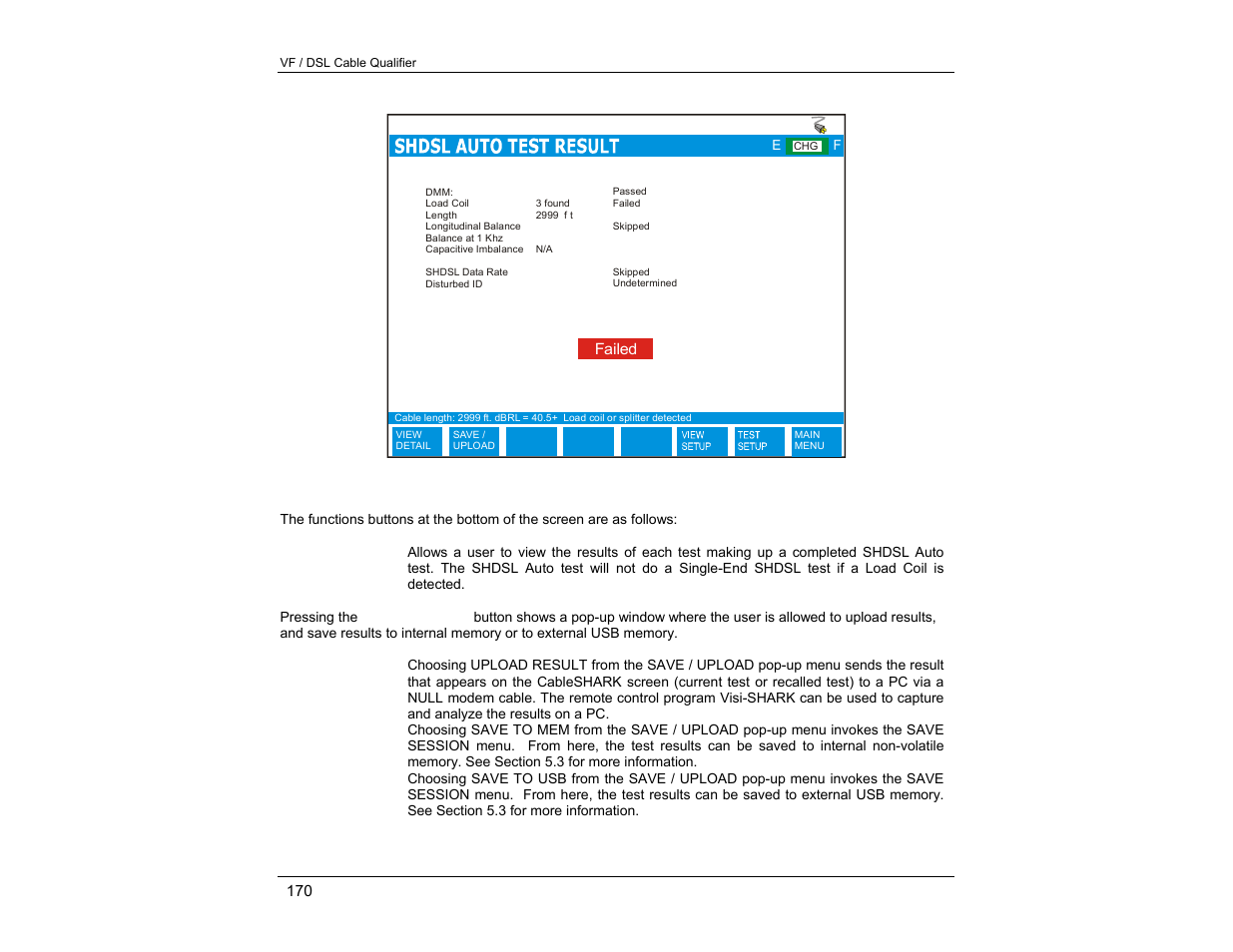 EXFO CableSHARK P3 VF/DSL Cable Qualifier User Manual | Page 182 / 321