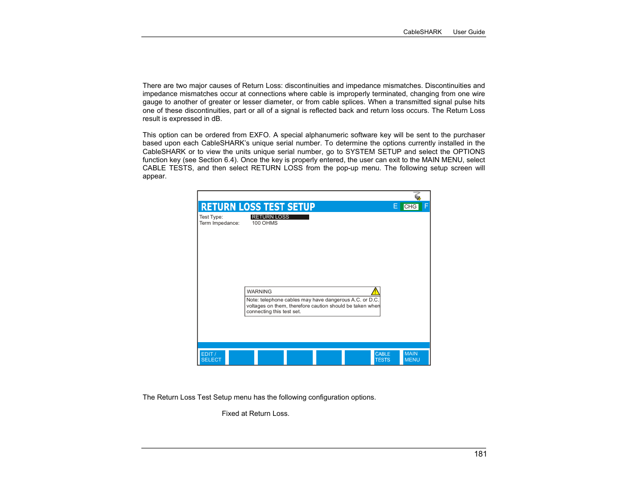EXFO CableSHARK P3 VF/DSL Cable Qualifier User Manual | Page 193 / 321