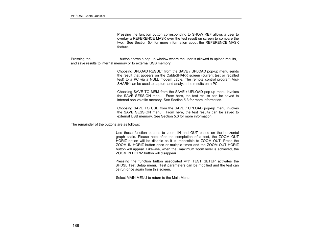 EXFO CableSHARK P3 VF/DSL Cable Qualifier User Manual | Page 200 / 321