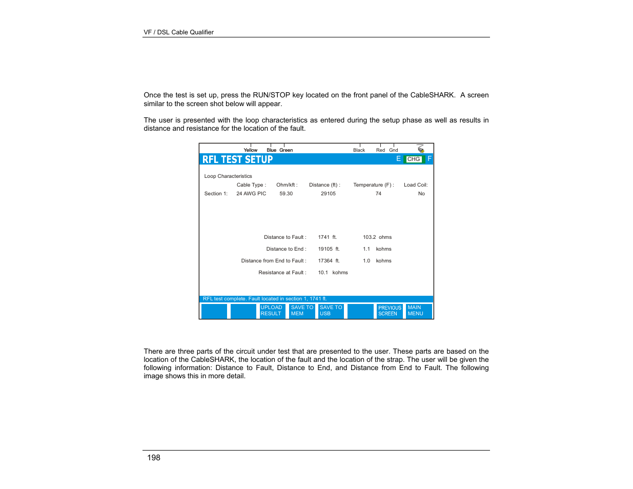 2 running a rfl test | EXFO CableSHARK P3 VF/DSL Cable Qualifier User Manual | Page 210 / 321