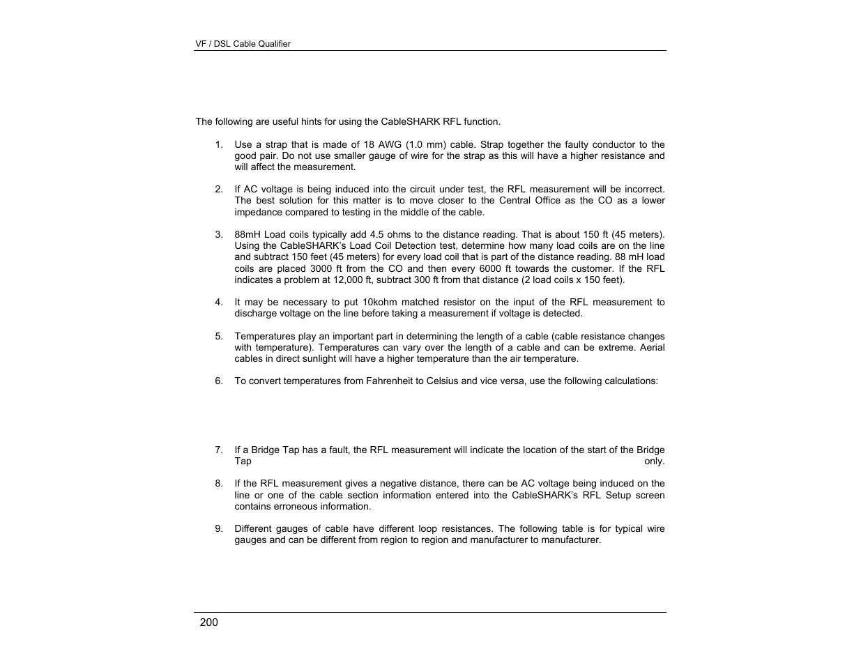 3 rfl hints | EXFO CableSHARK P3 VF/DSL Cable Qualifier User Manual | Page 212 / 321
