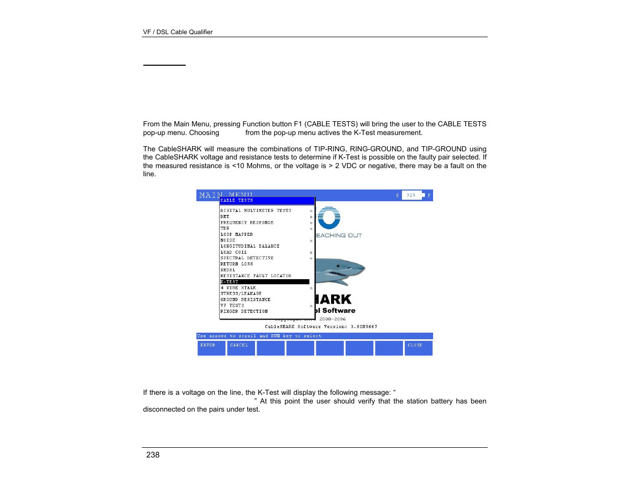 EXFO CableSHARK P3 VF/DSL Cable Qualifier User Manual | Page 250 / 321