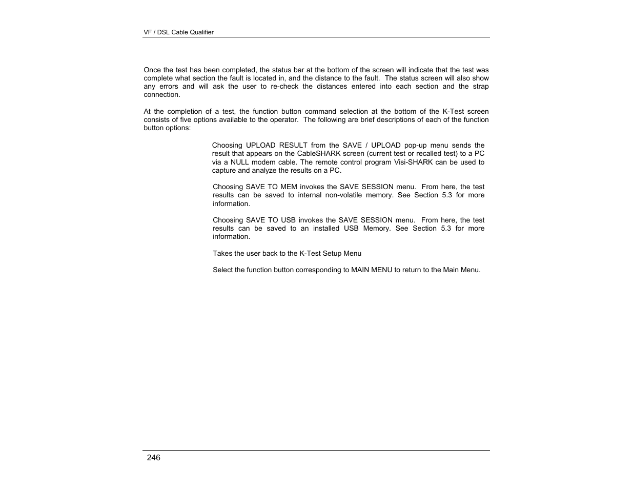 EXFO CableSHARK P3 VF/DSL Cable Qualifier User Manual | Page 258 / 321