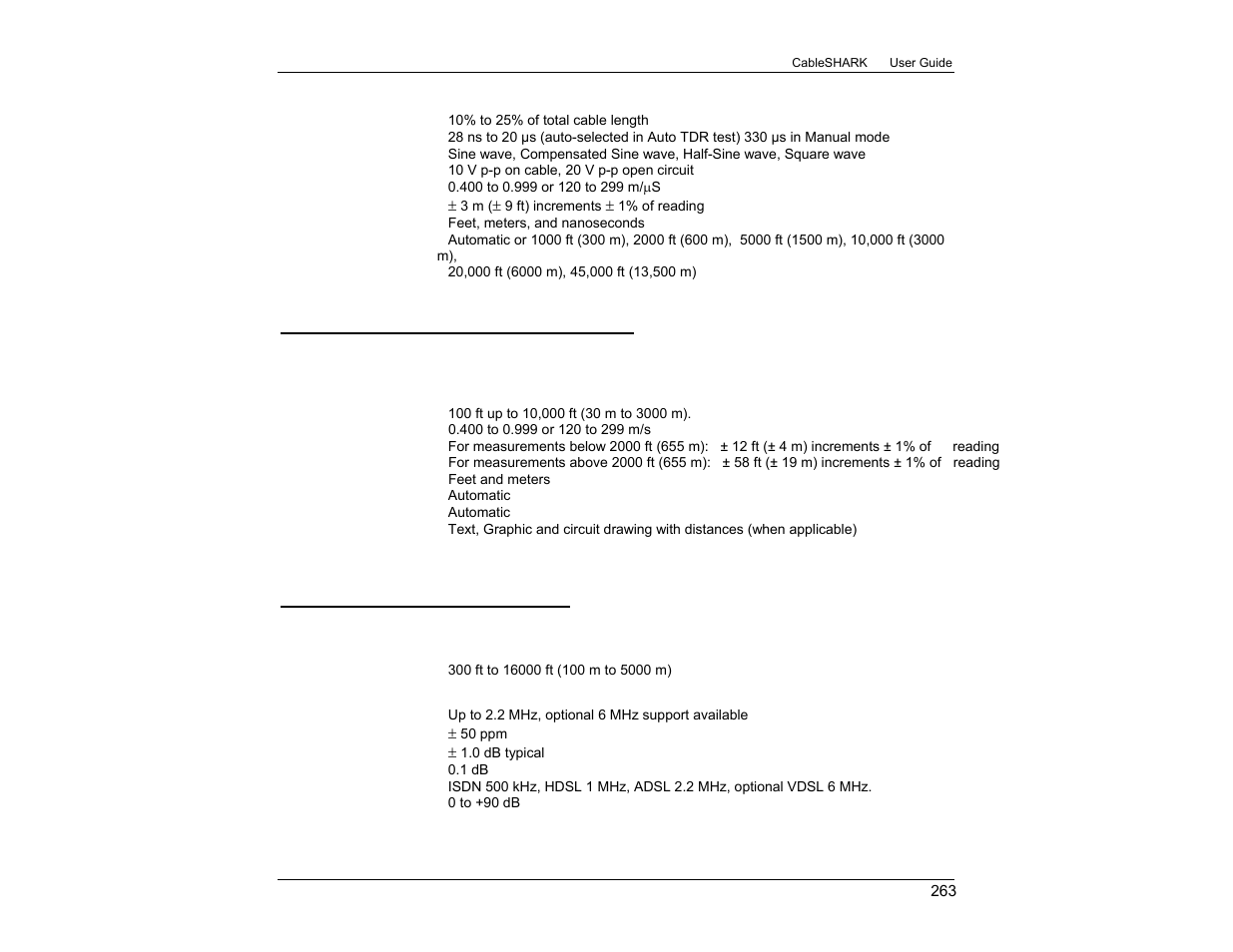 Frequency domain reflectometry (fdr), Single end frequency response | EXFO CableSHARK P3 VF/DSL Cable Qualifier User Manual | Page 275 / 321