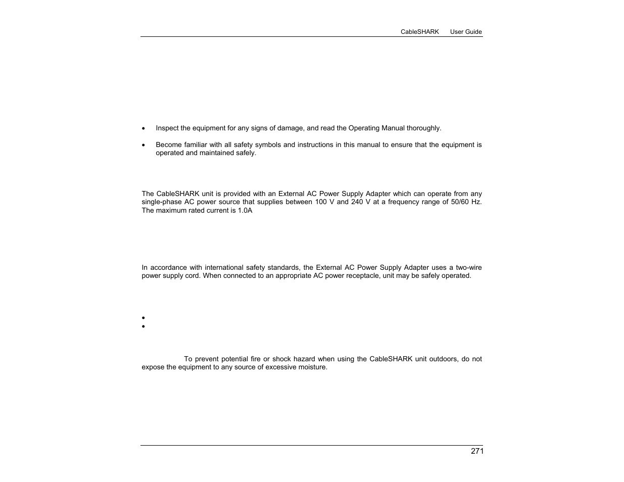 Appendix d safety | EXFO CableSHARK P3 VF/DSL Cable Qualifier User Manual | Page 283 / 321