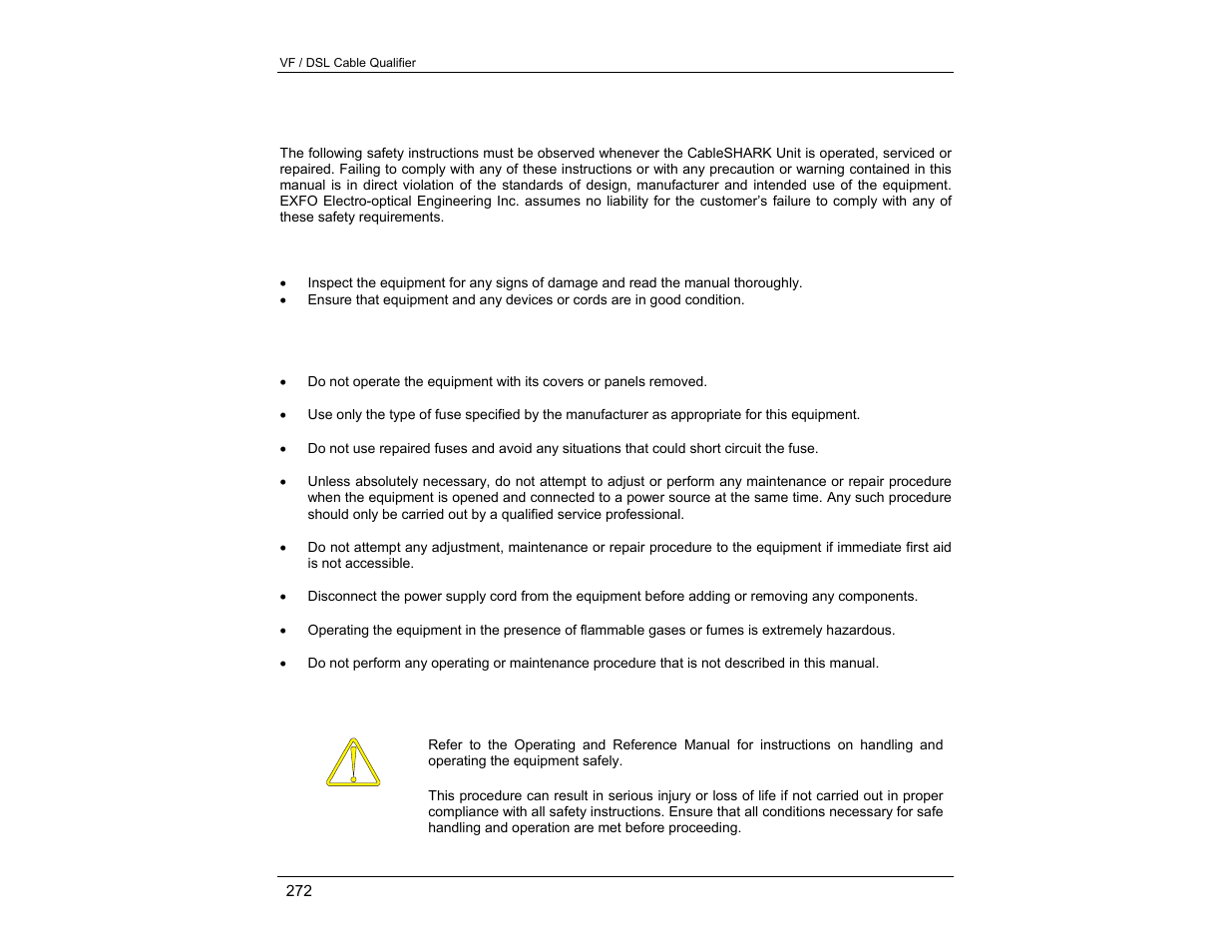 EXFO CableSHARK P3 VF/DSL Cable Qualifier User Manual | Page 284 / 321