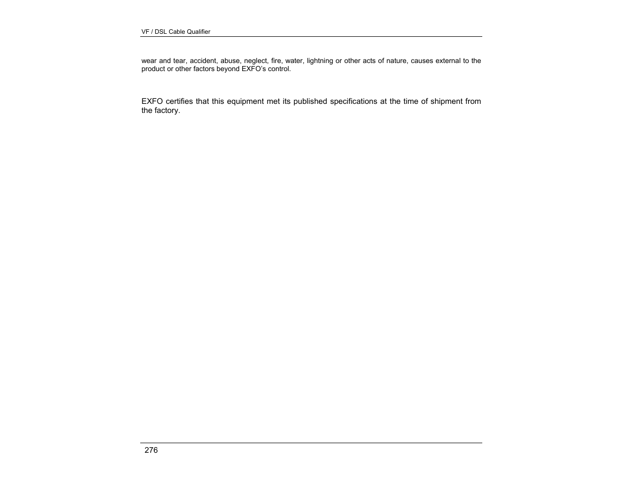 EXFO CableSHARK P3 VF/DSL Cable Qualifier User Manual | Page 288 / 321