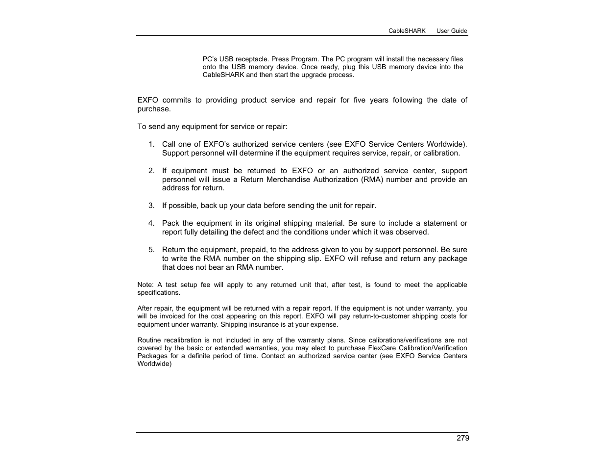 EXFO CableSHARK P3 VF/DSL Cable Qualifier User Manual | Page 291 / 321