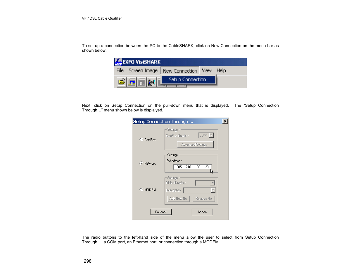 EXFO CableSHARK P3 VF/DSL Cable Qualifier User Manual | Page 310 / 321