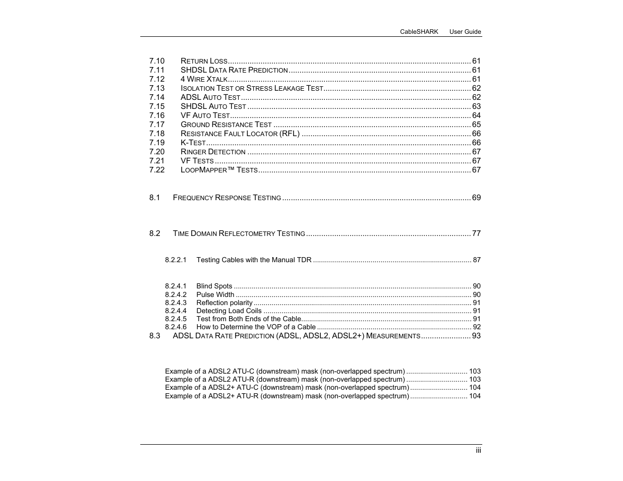 EXFO CableSHARK P3 VF/DSL Cable Qualifier User Manual | Page 5 / 321
