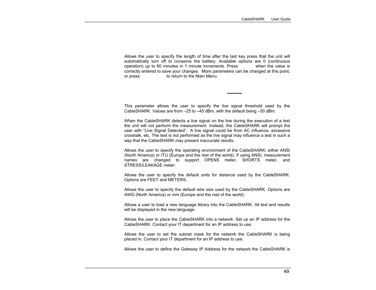 EXFO CableSHARK P3 VF/DSL Cable Qualifier User Manual | Page 61 / 321