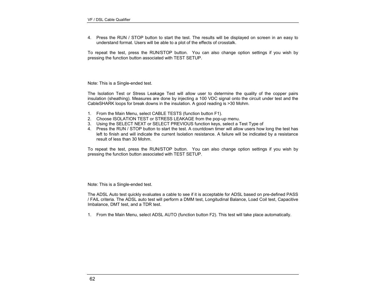 EXFO CableSHARK P3 VF/DSL Cable Qualifier User Manual | Page 74 / 321