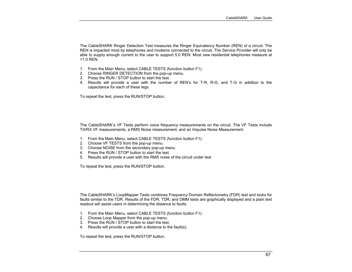 EXFO CableSHARK P3 VF/DSL Cable Qualifier User Manual | Page 79 / 321