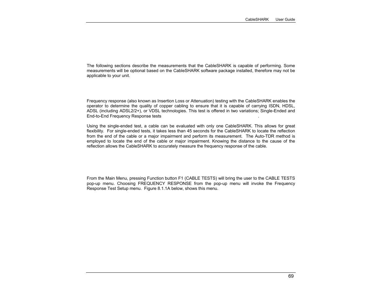 EXFO CableSHARK P3 VF/DSL Cable Qualifier User Manual | Page 81 / 321