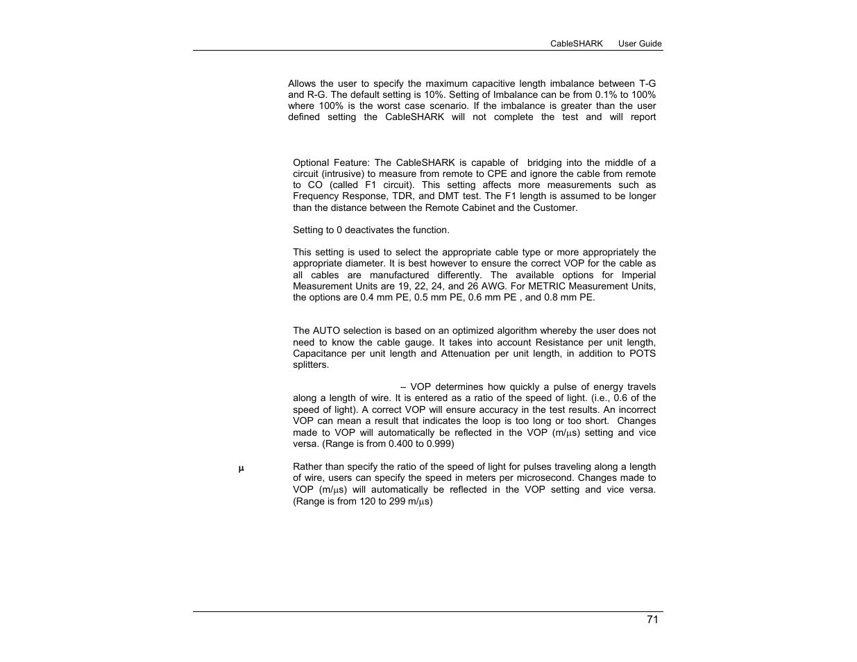 EXFO CableSHARK P3 VF/DSL Cable Qualifier User Manual | Page 83 / 321