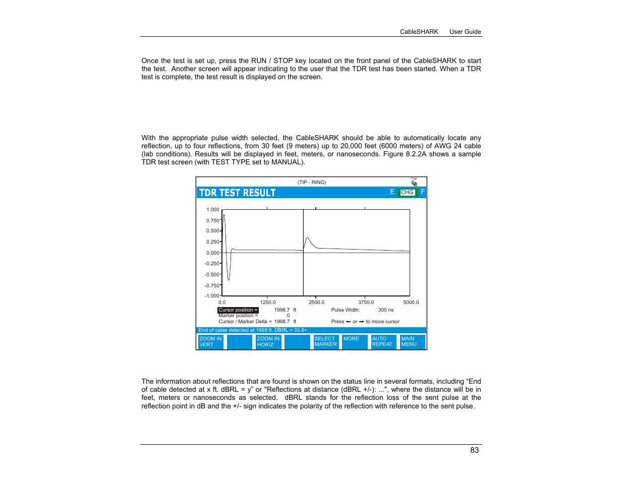 2 manual tdr testing | EXFO CableSHARK P3 VF/DSL Cable Qualifier User Manual | Page 95 / 321