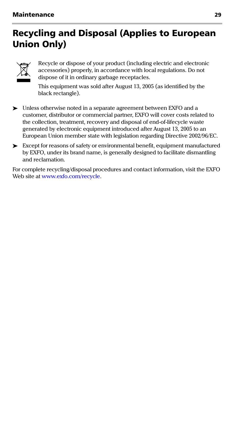EXFO EPM-500 Power Meter User Manual | Page 34 / 45