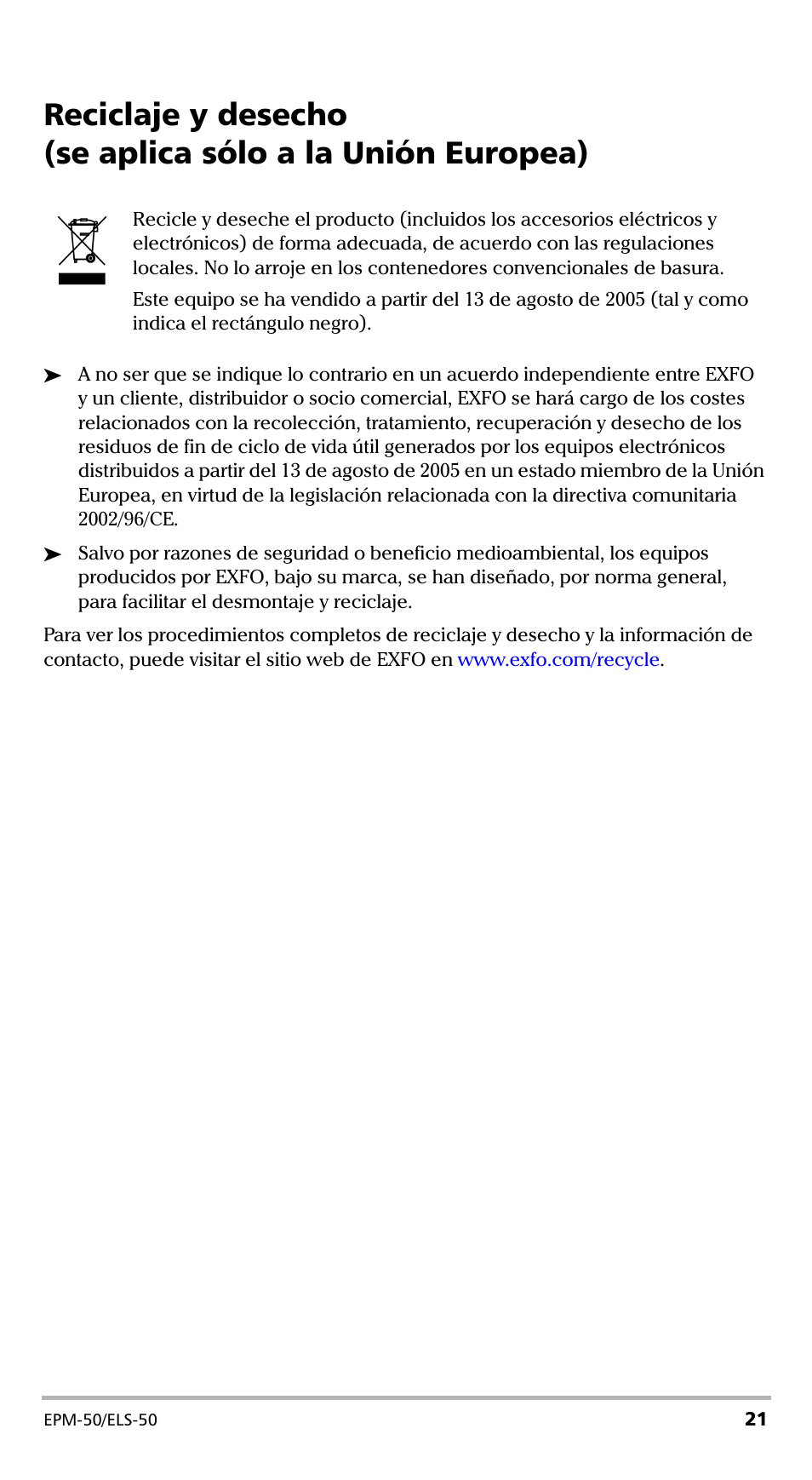 EXFO EPM-ELS-50 User Manual | Page 127 / 206