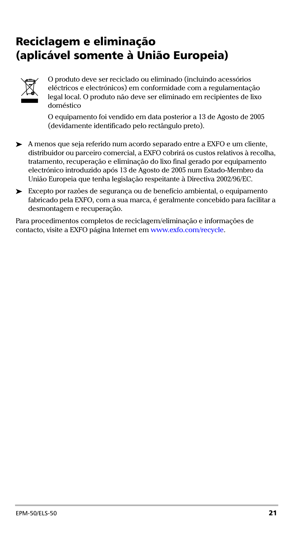 EXFO EPM-ELS-50 User Manual | Page 161 / 206
