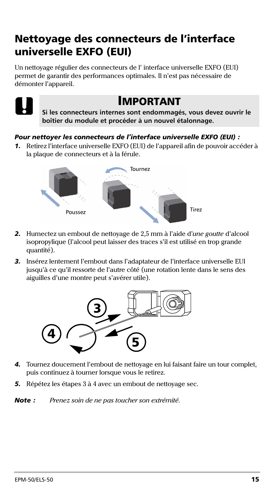 Mportant | EXFO EPM-ELS-50 User Manual | Page 53 / 206