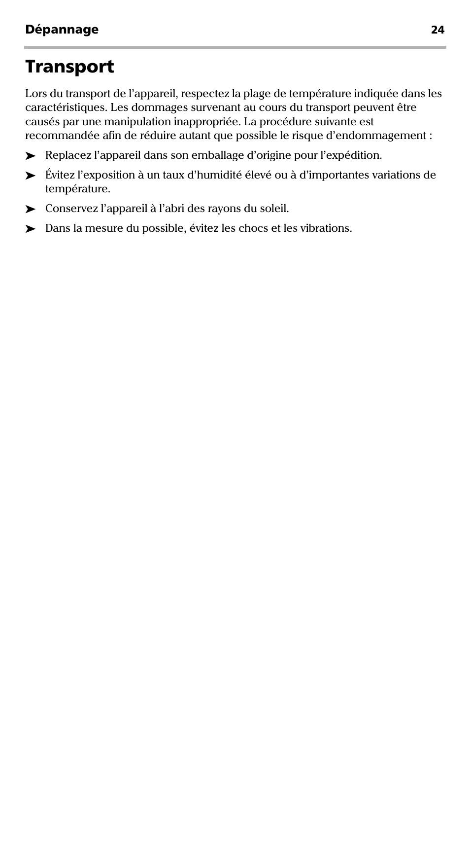 Transport | EXFO EPM-ELS-50 User Manual | Page 62 / 206