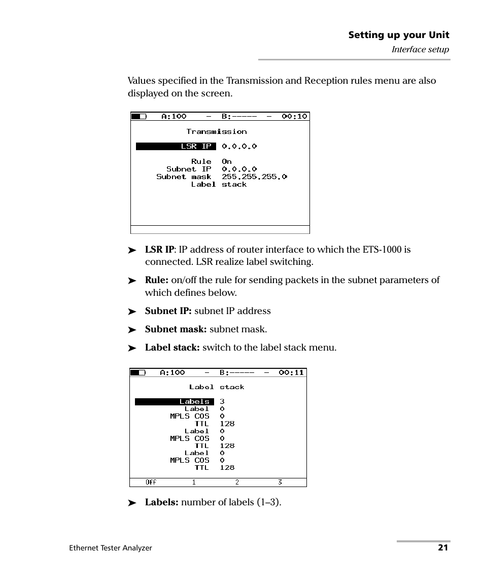 EXFO ETS-1000 User Manual | Page 29 / 173