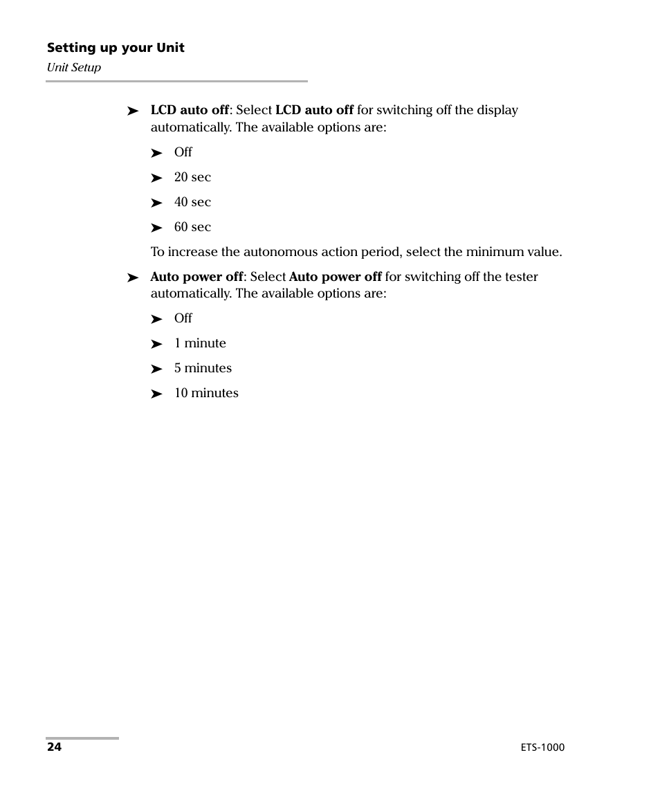 EXFO ETS-1000 User Manual | Page 32 / 173