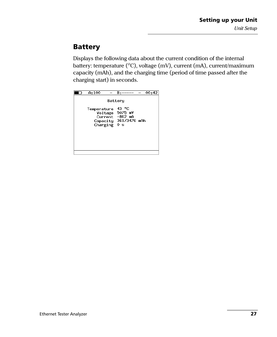 Battery | EXFO ETS-1000 User Manual | Page 35 / 173