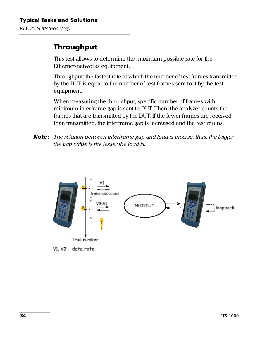 Throughput | EXFO ETS-1000 User Manual | Page 42 / 173