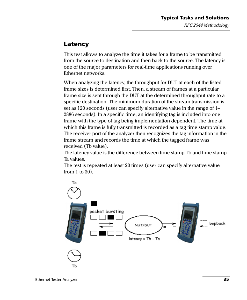 Latency | EXFO ETS-1000 User Manual | Page 43 / 173