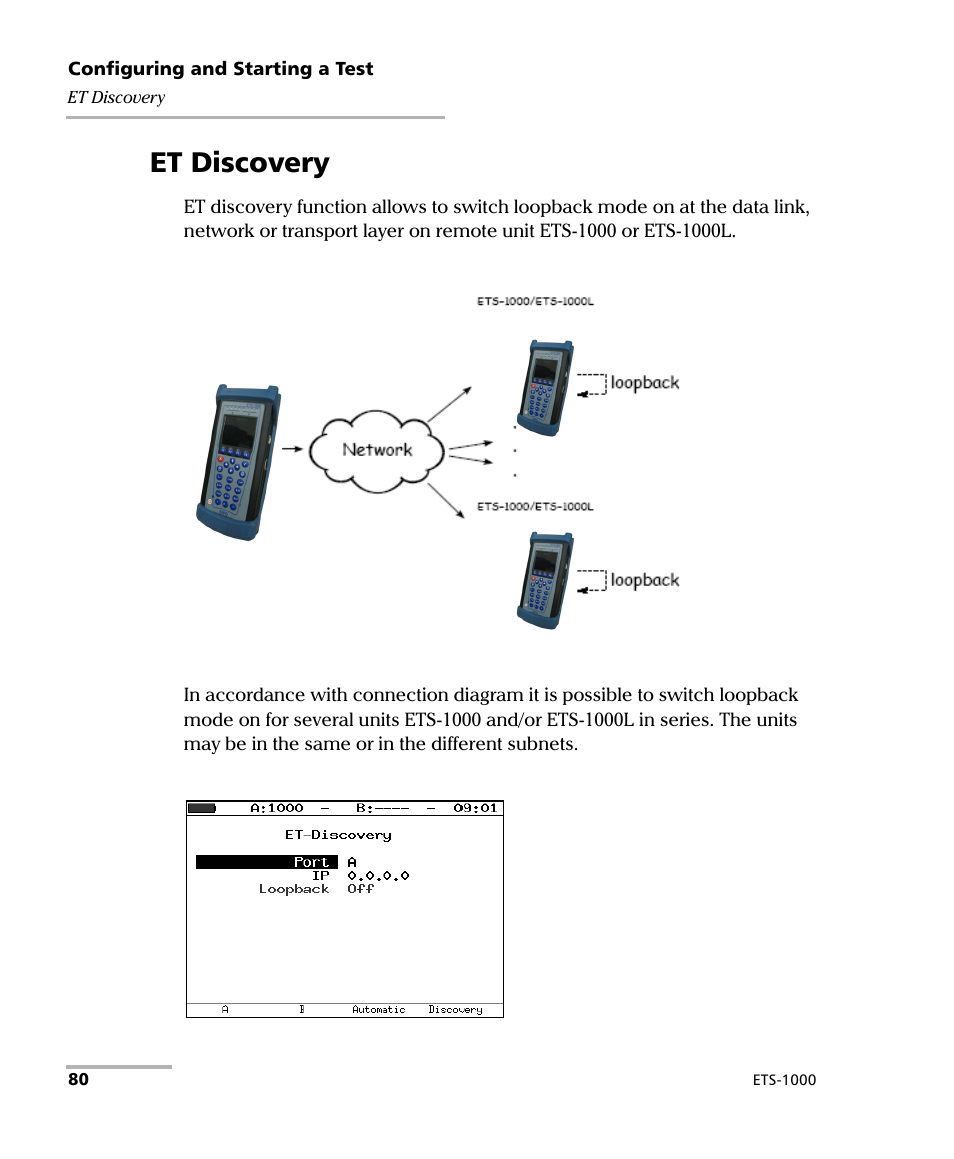 Et discovery | EXFO ETS-1000 User Manual | Page 88 / 173