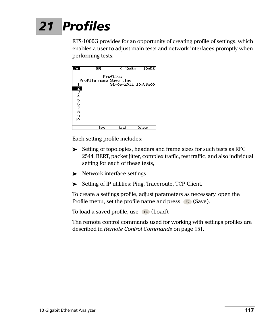 21 profiles | EXFO ETS-1000G User Manual | Page 127 / 195