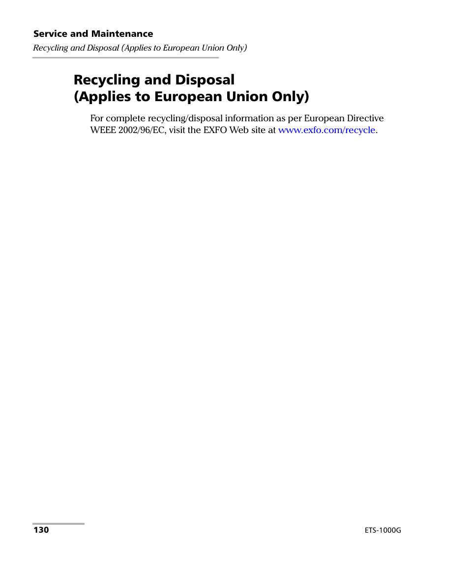 EXFO ETS-1000G User Manual | Page 140 / 195